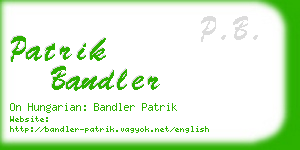 patrik bandler business card